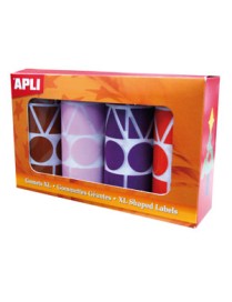 CAJA GOMETS GIGANTES 4 COLORES SURTIDOS 27 MM APLI
