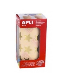 ROLLO GOMETS FORMA ESTRELLAS ORO METALIZADO APLI