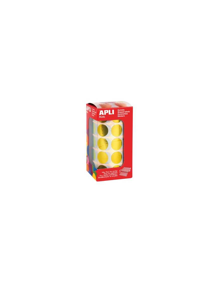ROLLO GOMETS REDONDOS 20 MM. METALIZADO AMARILLO