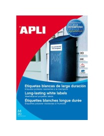 ETIQUETAS A4 POLIESTER APLI 1227 BLANCA INTEMPERIE