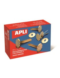 CAJA 100 ENCUADERNADORES 30 MM CON ARANDELA APLI