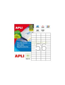 APLI 1284 CAJA 5600 ETIQUETAS BLANCAS DE 52.5X21.2