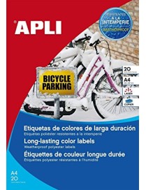 ETIQUETAS POLIESTER APLI 12877 AMARILLO INTEMPERIE
