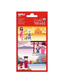 PEGATINAS ESCOLARES APLI KIDS SMALL WORLD ORIENTE