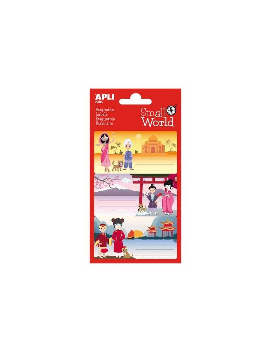 PEGATINAS ESCOLARES APLI KIDS SMALL WORLD ORIENTE