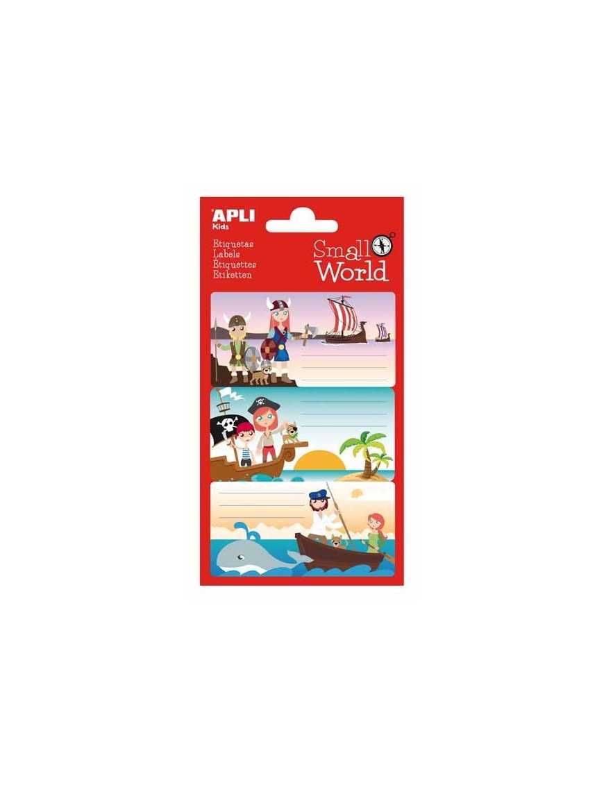 PEGATINAS ESCOLARES APLI KIDS SMALL WORLD NAVEGAN