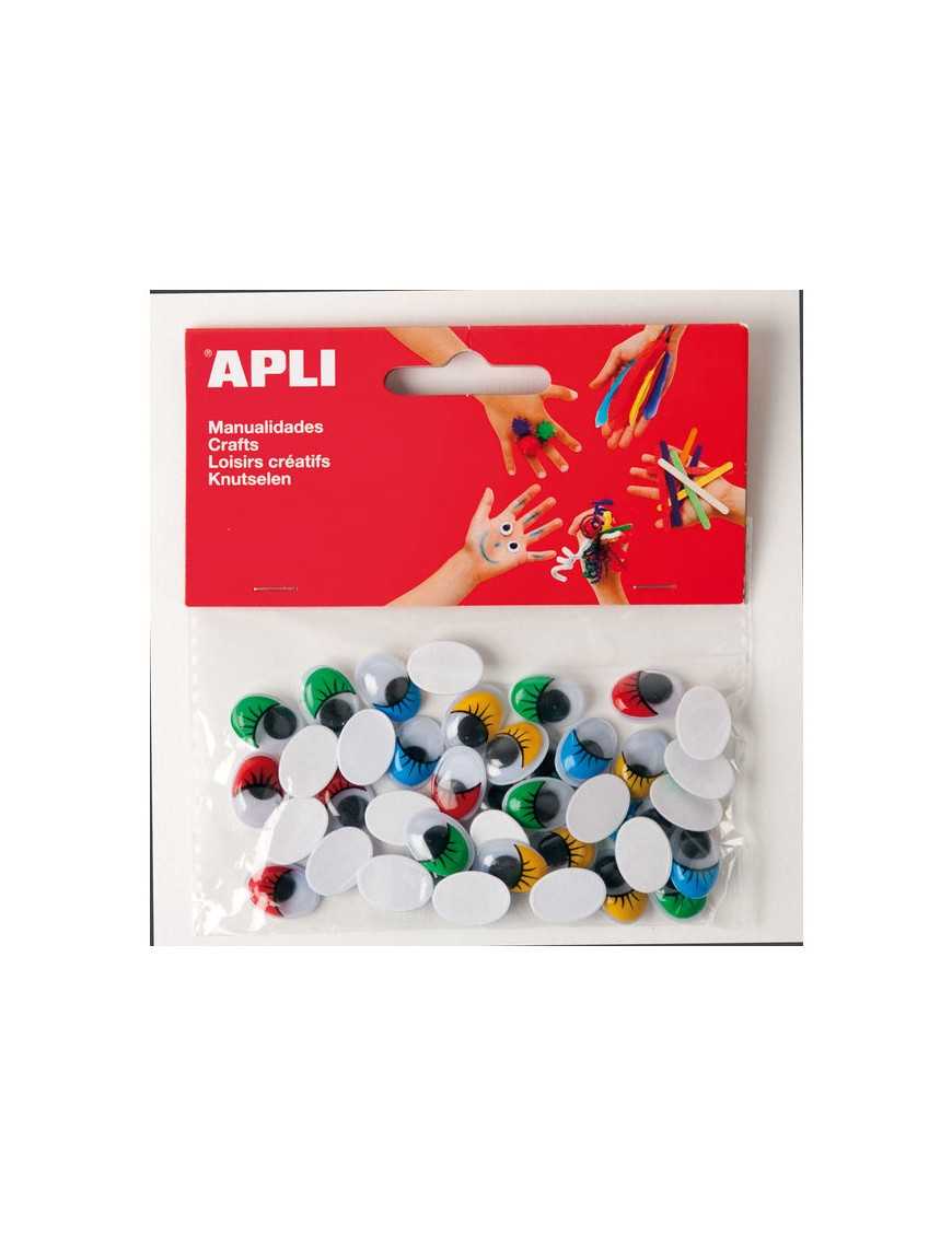 APLI BOLSA 40 OJOS OVAL.COLOR SURTIDO