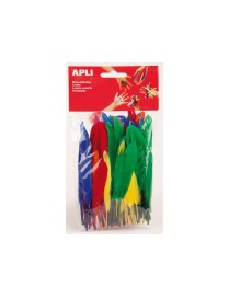 APLI BOLSA CON 100 PLUMAS COLORES SURTIDOS.