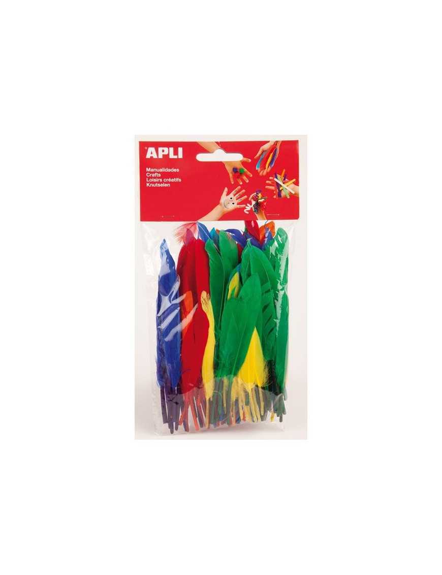 APLI BOLSA CON 100 PLUMAS COLORES SURTIDOS.