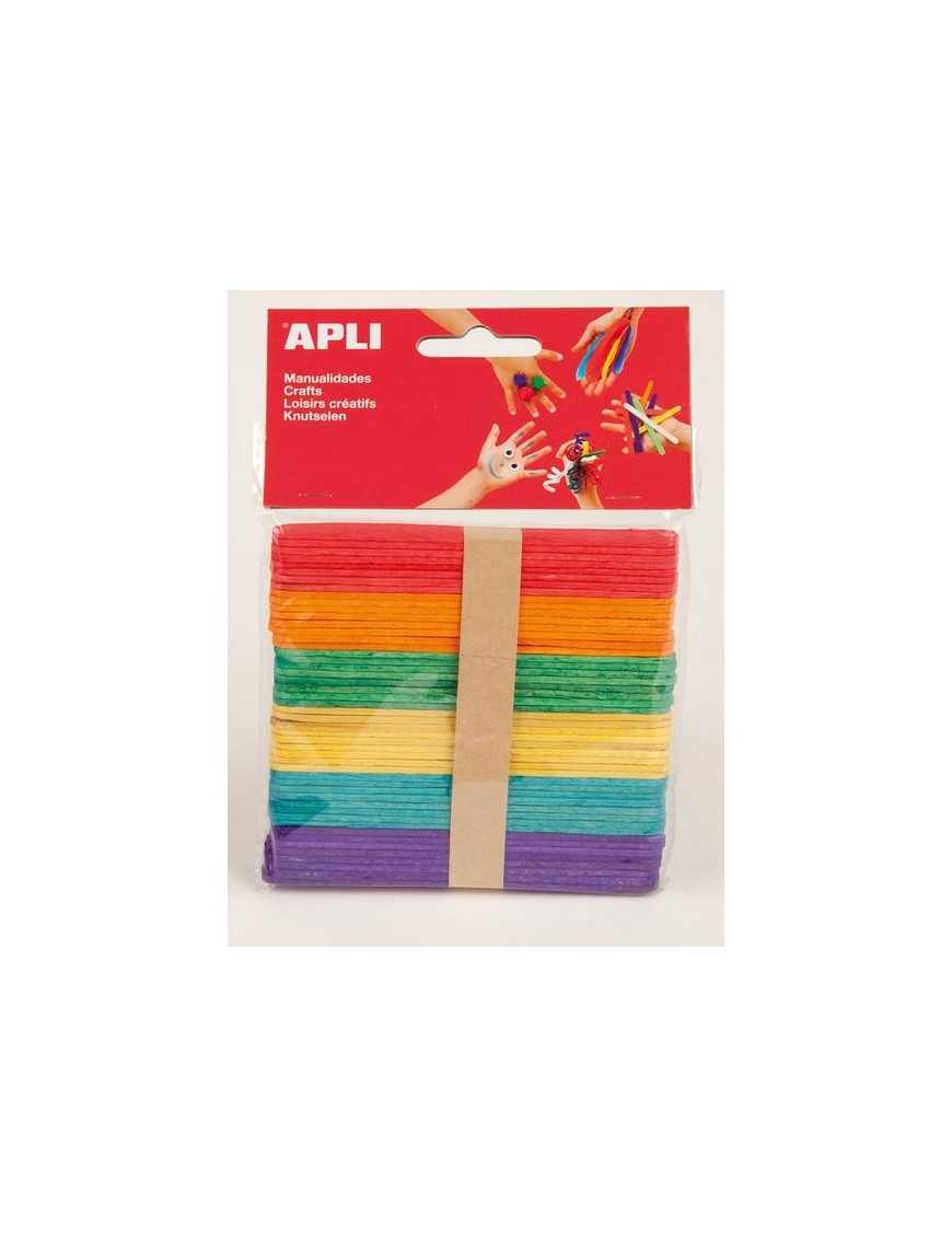 APLI BOLSA 50 PALOS POLO 114X10MM COLORES