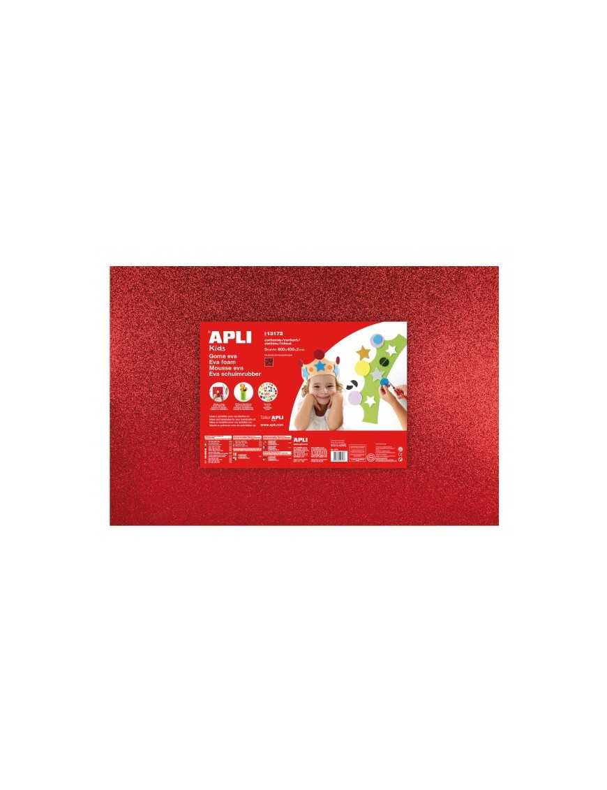 GOMA EVA PURPURINA ROJO 60X40 APLI