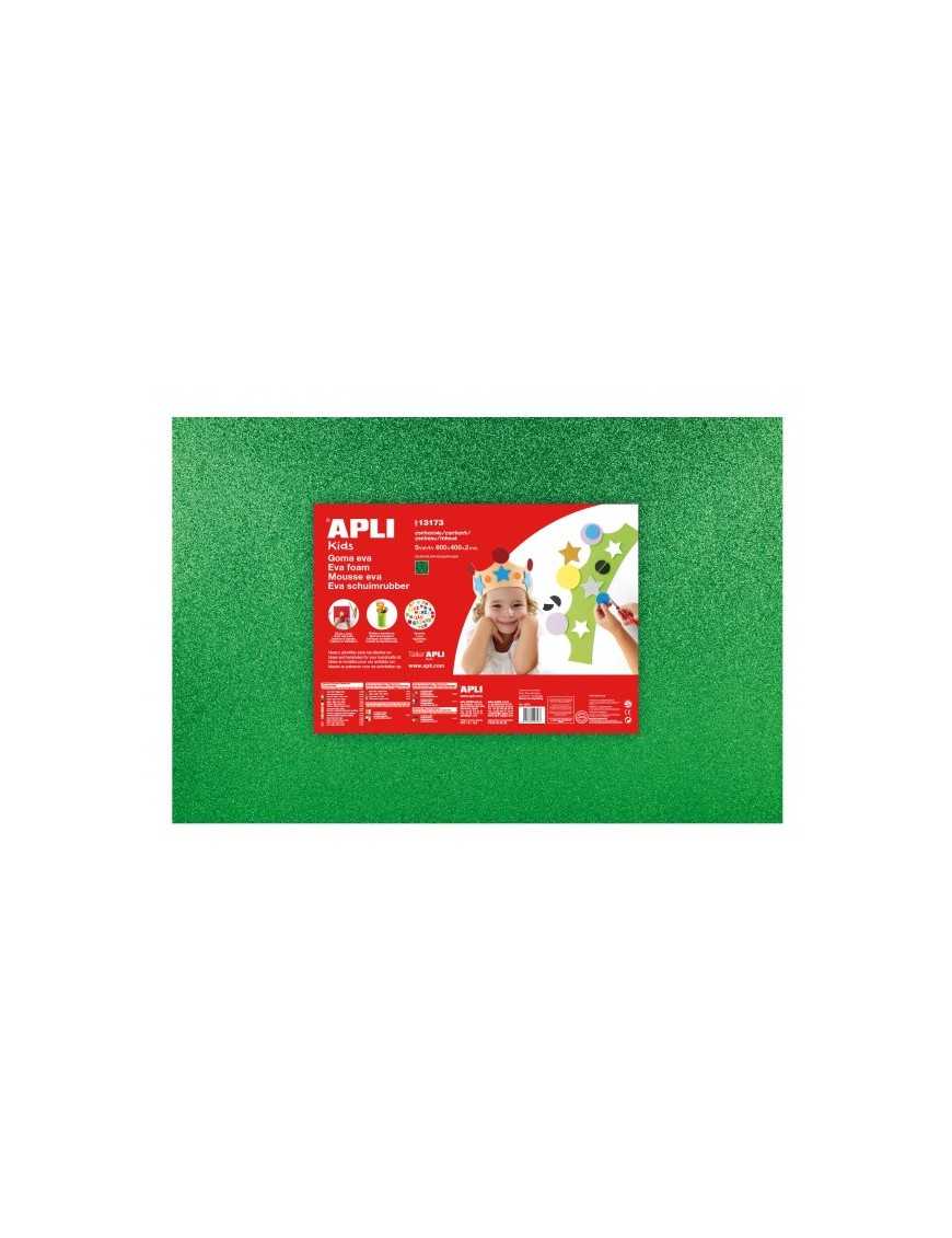 GOMA EVA PURPURINA VERDE 60X40 APLI