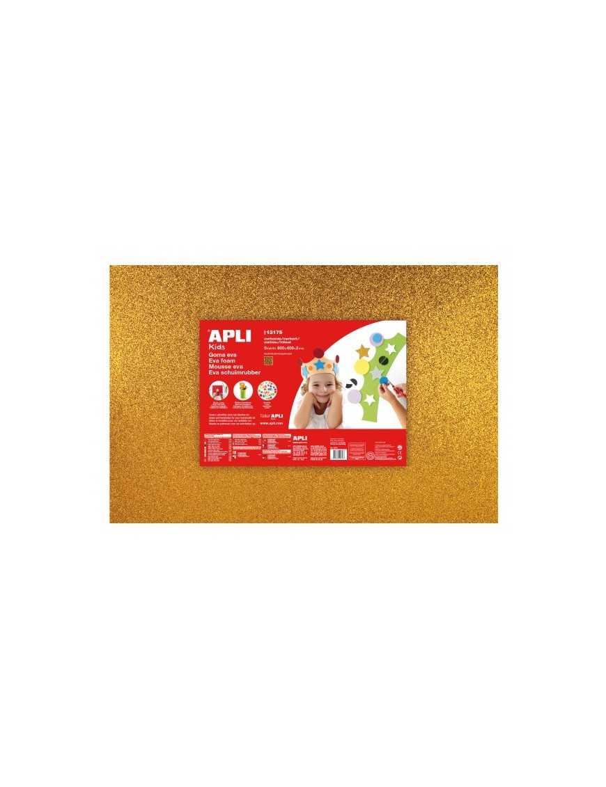 GOMA EVA PURPURINA ORO 60X40 APLI