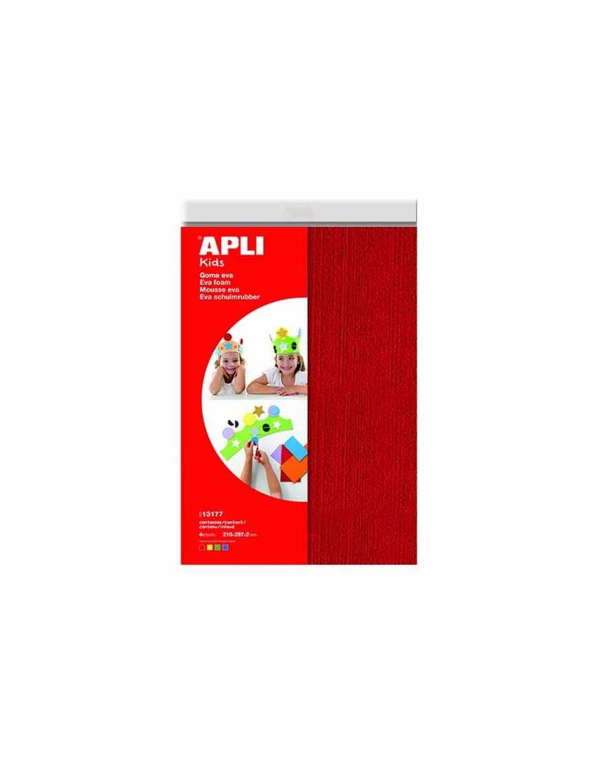 PACK 4 LAMINAS GOMA EVA TOALLA 210X297X2 APLI KIDS