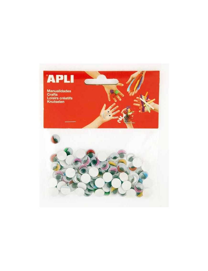APLI BOLSA CON 100 OJOS MOVILES REDONDOS PESTAÑAS