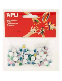 APLI BOLSA CON 100 OJOS MOVILES PUPILAS DE COLORES