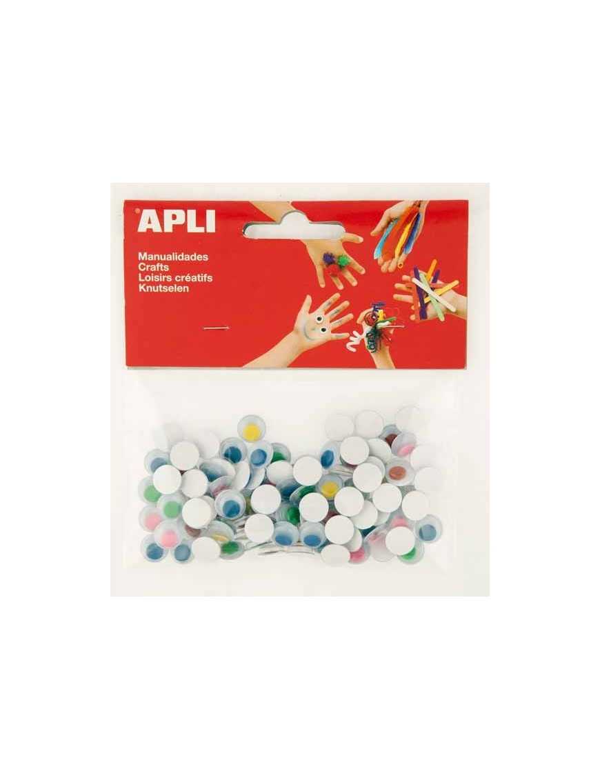 APLI BOLSA CON 100 OJOS MOVILES PUPILAS DE COLORES