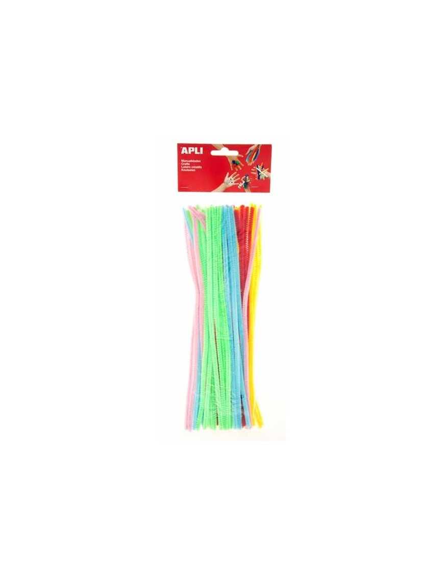 APLI BOLSA 50 LIMPIAPIPAS 5 COLORES FLUOR