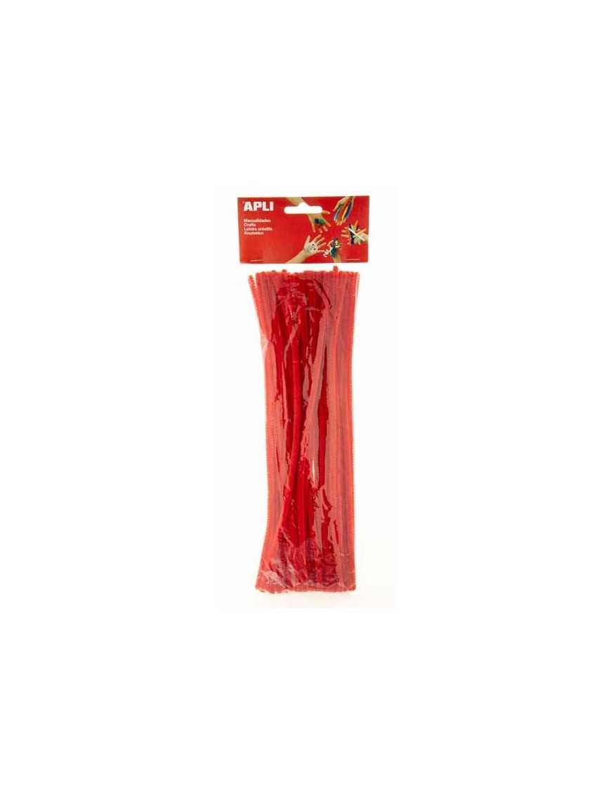 APLI BOLSA 50 LIMPIAPIPAS COLOR ROJO