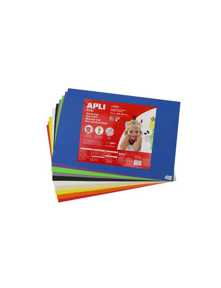 PACK 10 LAMINAS SURTIDAS GOMA EVA 40X60 APLI KIDS