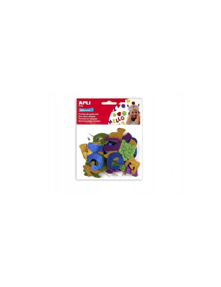 GOMA EVA ADHESIVA LETRAS 52UDS 40 MM