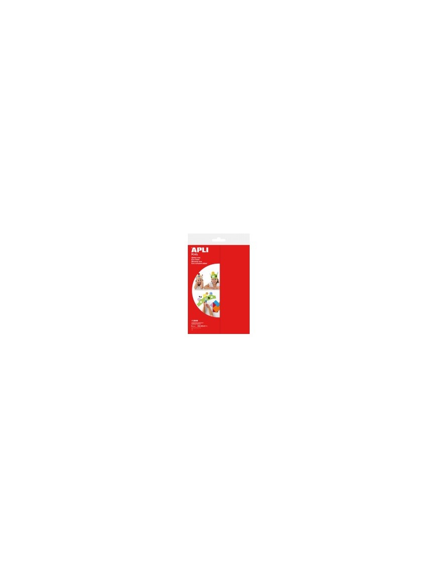 BOLSA DE 5 HOJAS DE GOMA EVA A4 ROJO APLI 13599