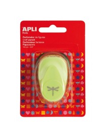 APLI PERFORADORA PAPEL FORMA LIBELULA VERDE