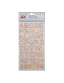 GOMA EVA STICKERS LETRAS NUMEROS GRIS 13646