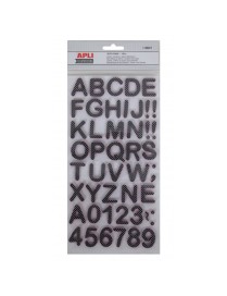 GOMA EVA STICKERS LETRAS NUMEROS TOPOS APLI 13647