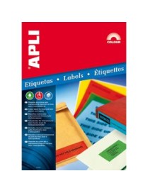APLI 01376 CAJA DE 80 ETIQUETAS AMARILLAS 190 X 61