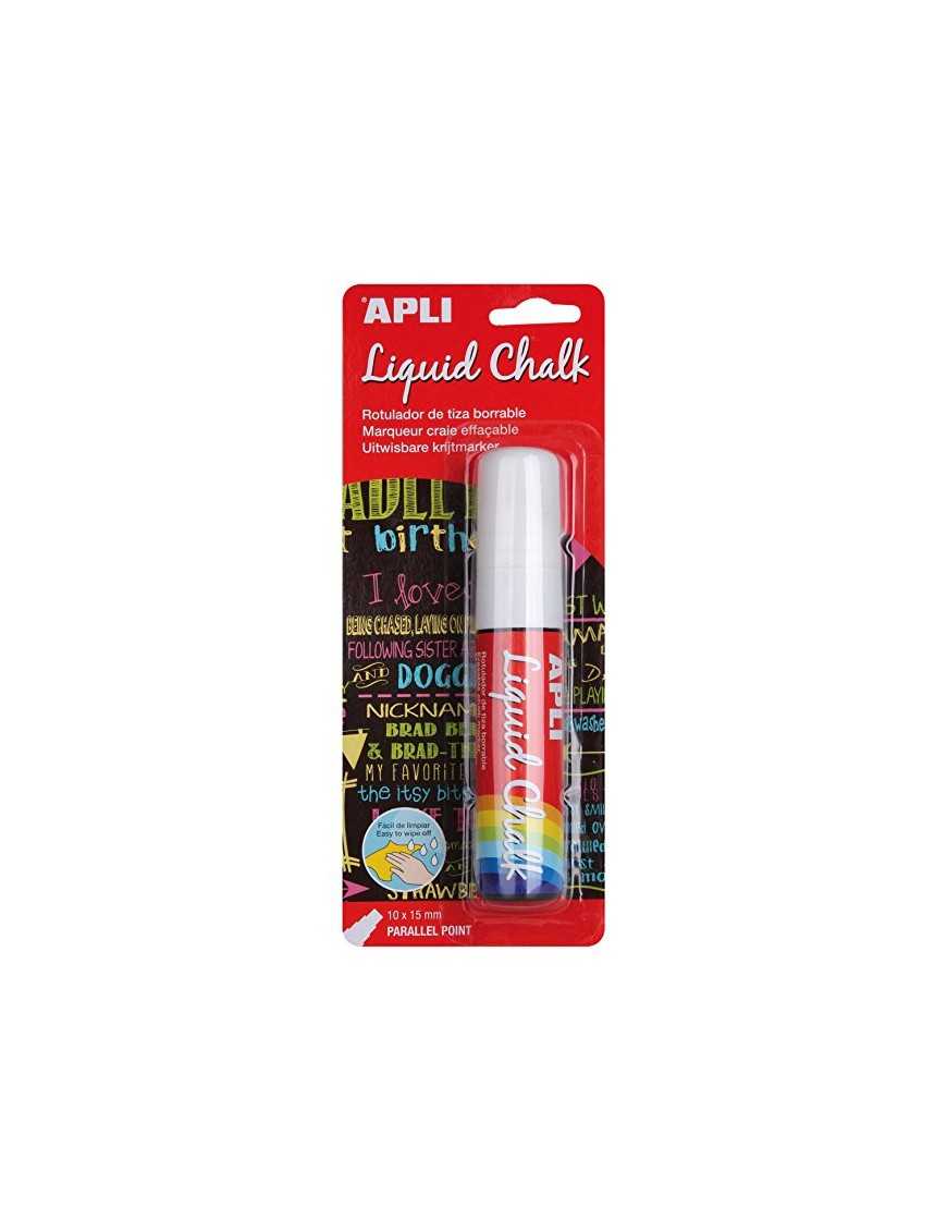 ROTULADOR TIZA LIQUID CHALK BLANCO PUNTA BISELADA