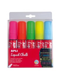 PACK 5 ROTULADORES LIQUID CHALK P.PARALELA APLI