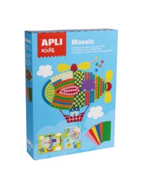 CAJA GOMA EVA PARA PRIMARIA MOSAICO COHETE-GLOBO