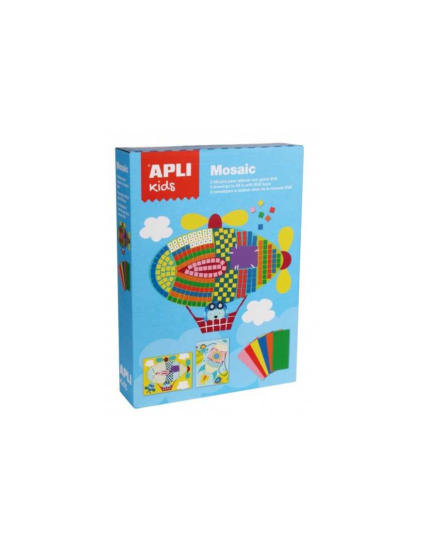CAJA GOMA EVA PARA PRIMARIA MOSAICO COHETE-GLOBO