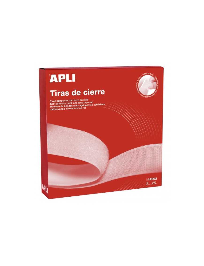ROLLO DE VELCRO BLANCO 25MX2CM BLANCO APLI 14903