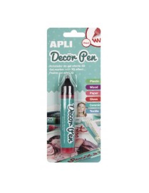 APLI ROTULADOR DECOR PEN METAL ROJO EFECTO 3D