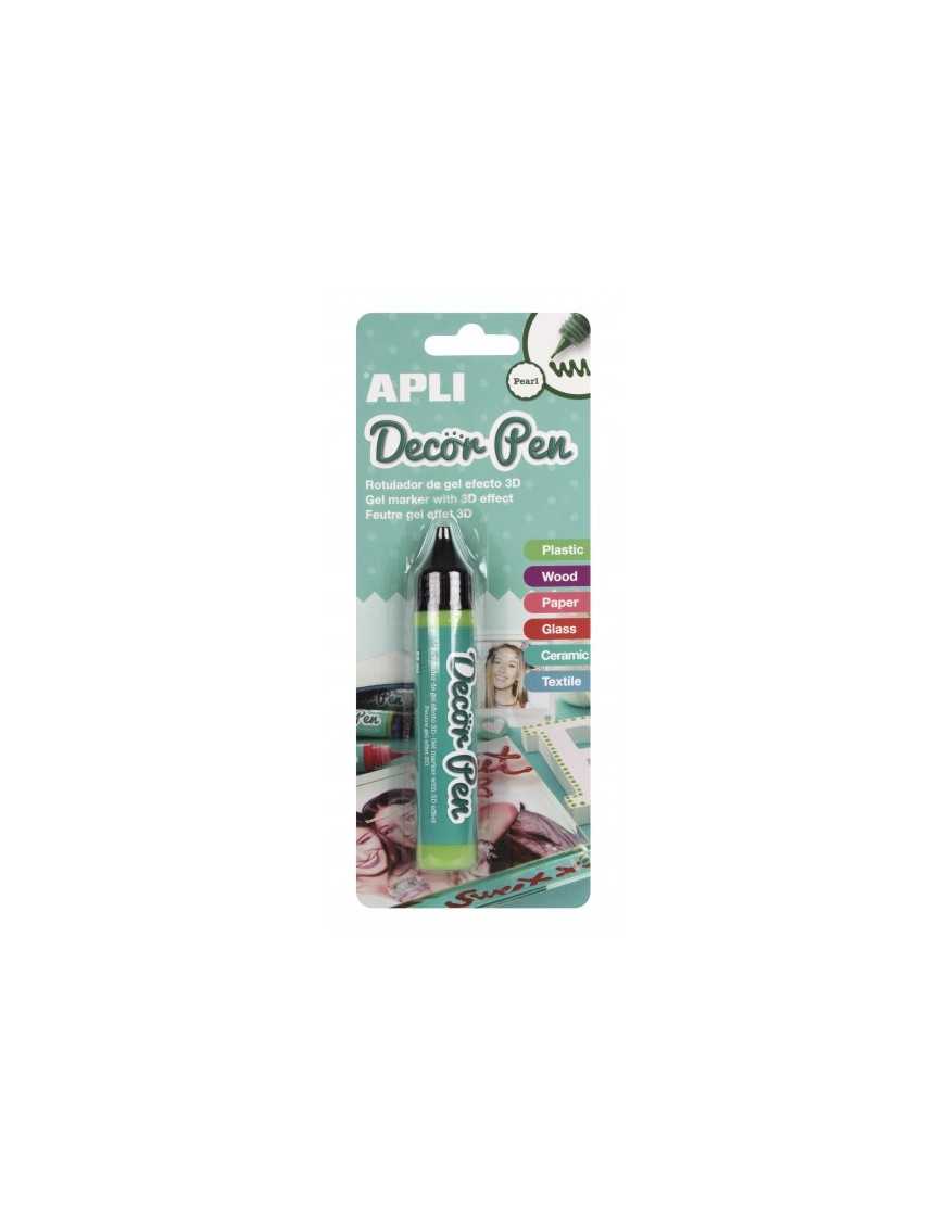 APLI ROTULADOR DECOR PEN METAL VERDE EFECTO 3D
