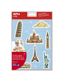 BOLSA 2 HOJAS GOMETS TEMATICOS MONUMENTOS APLI