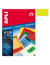APLI 01591 CAJA 320 ETIQUETAS AMARILLAS DE 70X37