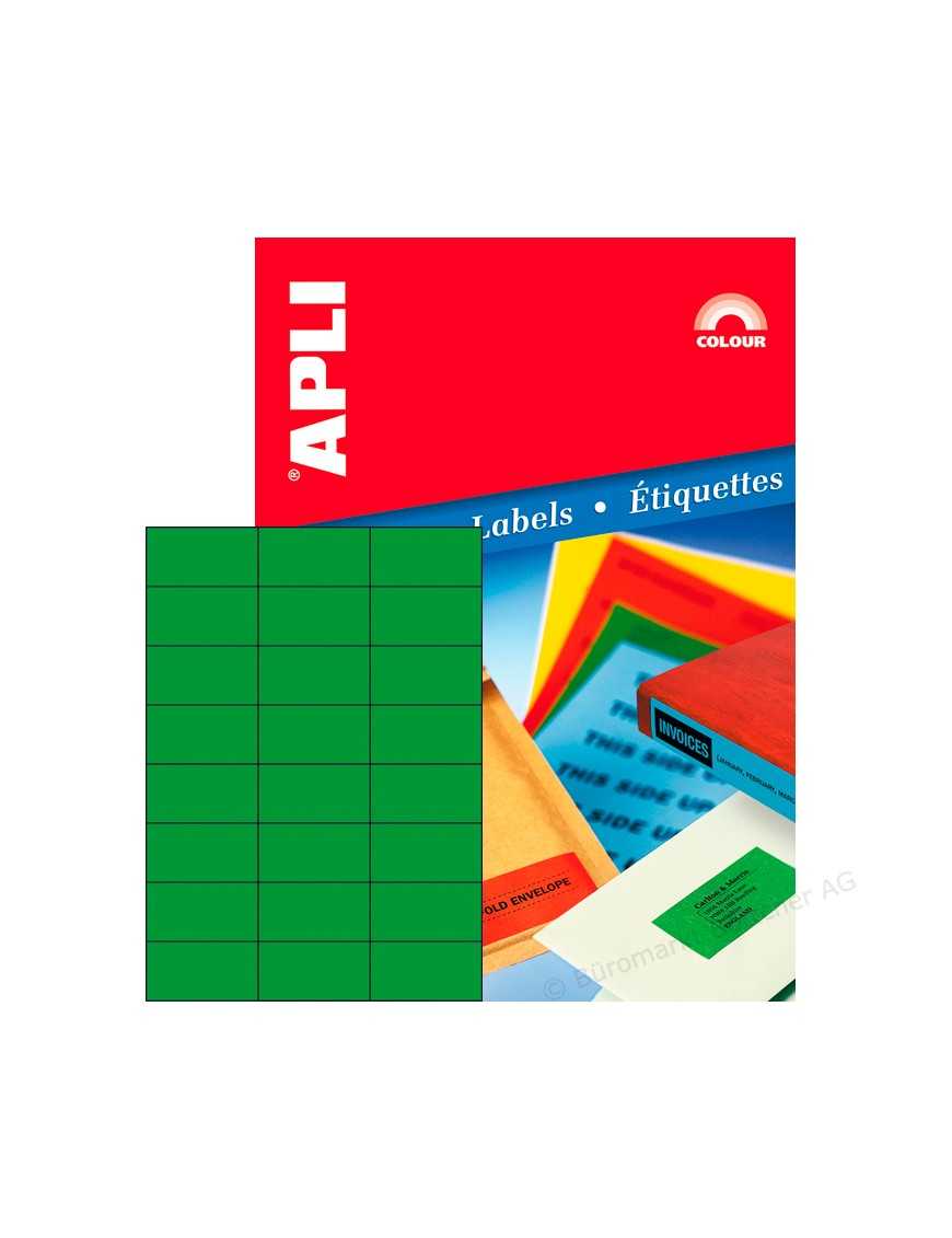 APLI 1594 PACK DE 480 ETIQUETAS VERDES 70X37