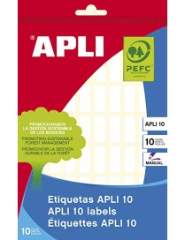 ETIQUETA APLI 10 HOJAS 8X20 MM. MODELO 1633