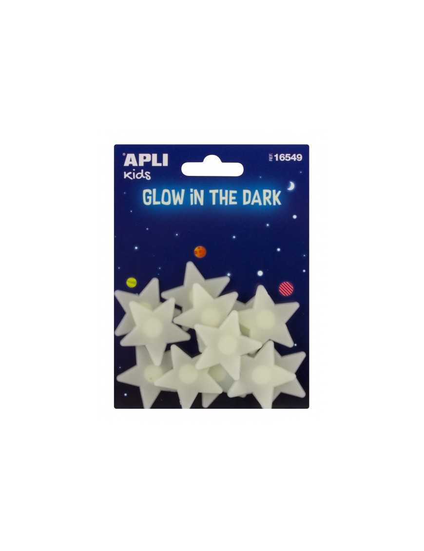 BOLSA 12 PEGATINAS DE ESTRELLAS LUMINISCENTES APLI