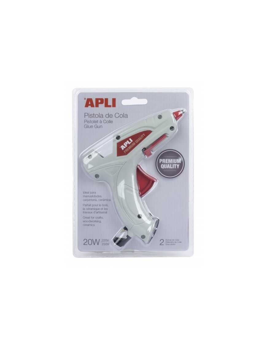 PISTOLA TERMOFUSIBLE DE COLA 20 W PREMIUM+2 BARRAS