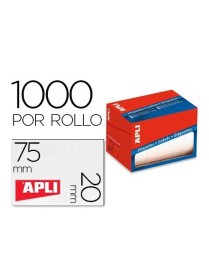 ROLLO DE 1000 ETIQUETAS 20X75 BLANCAS APLI 01687