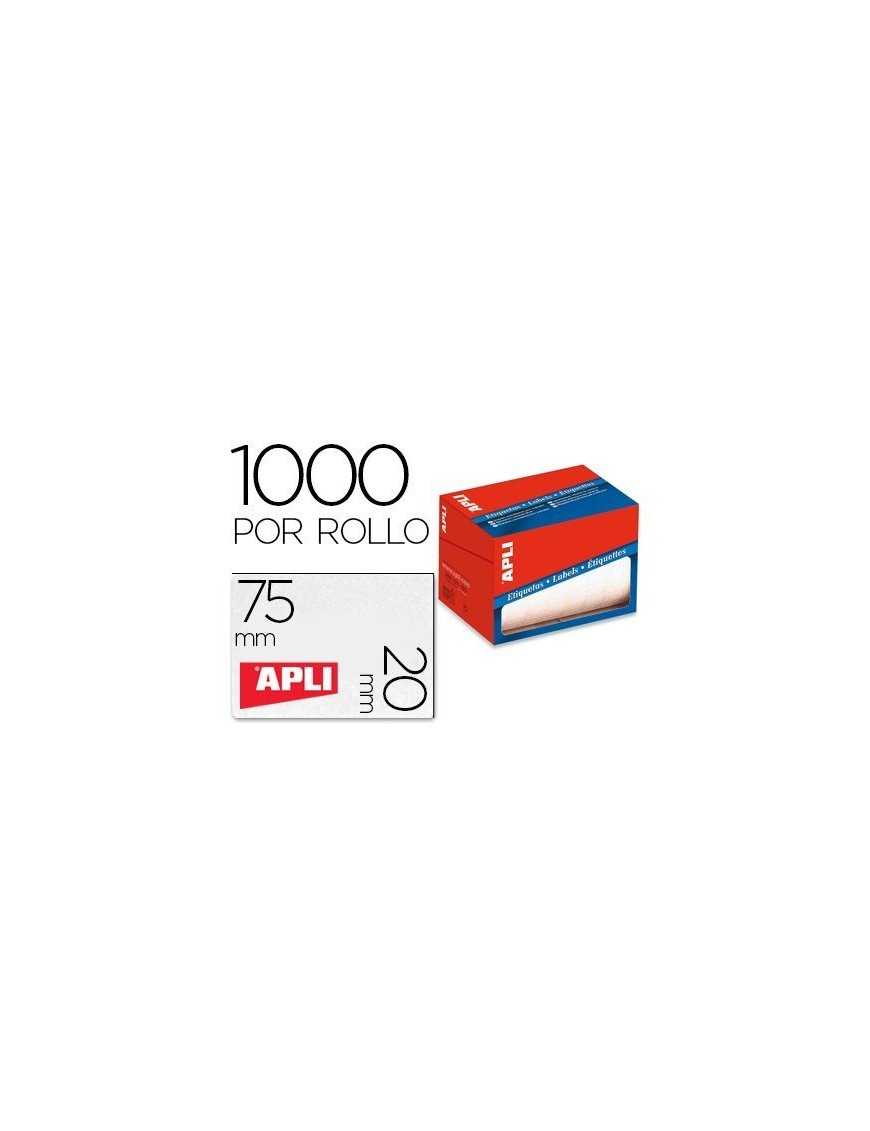 ROLLO DE 1000 ETIQUETAS 20X75 BLANCAS APLI 01687