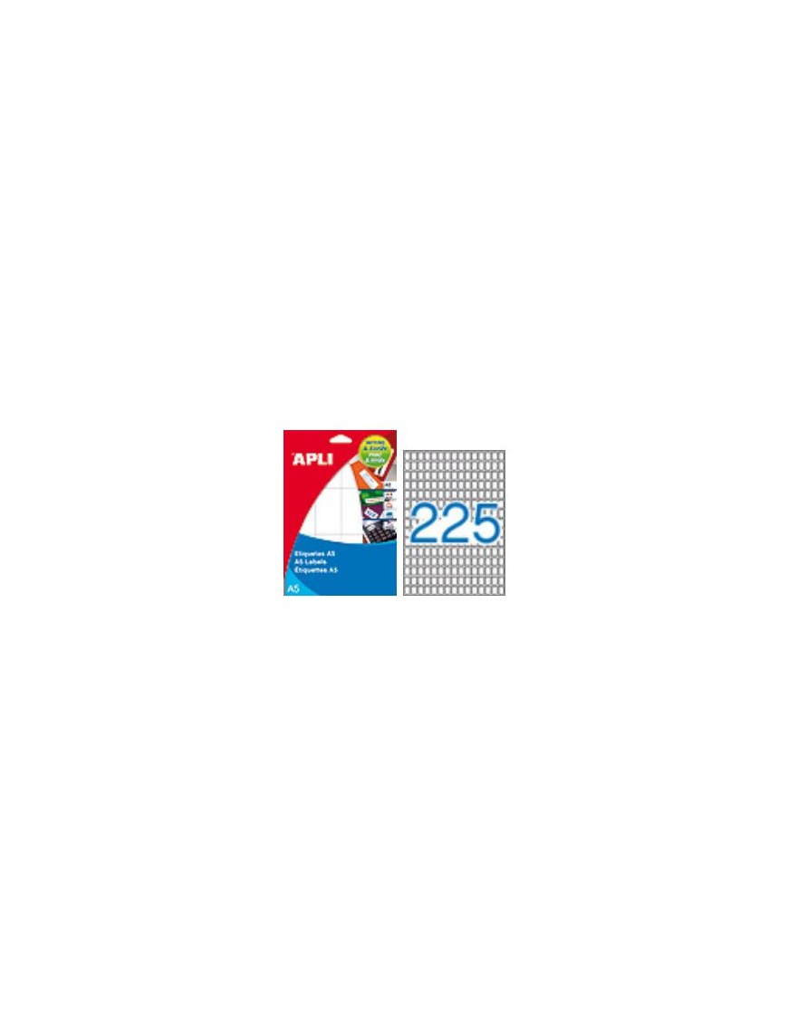 PACK DE 225 ETIQUETAS EN A5 DE 25 X 40 APLI 01857