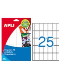 PACK DE 375 ETIQUETAS EN A5 DE 25 X 40 APLI 01871