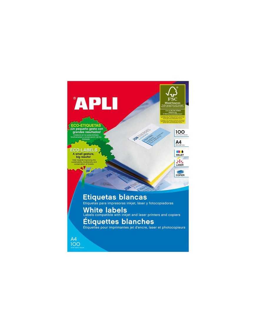 APLI 2414 CAJA 2100 ETIQUETAS BLANCAS. 707514