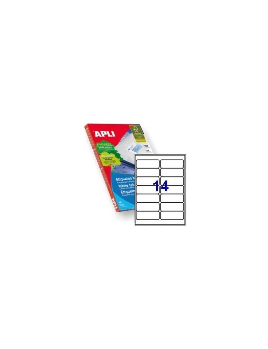 CAJA 100 HOJAS ETIQUETA 99.1X38.1 ROMOS APLI 2419
