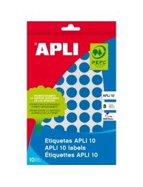 ETIQUETA CIRCULAR AZUL DE 19 MM.